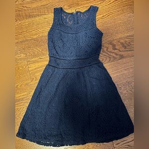 Navy blue lace dress; size 1